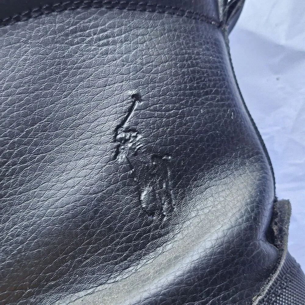 Vintage Polo Ralph Lauren Tavin Zip Combat Snow Boots Black Boys 5.5